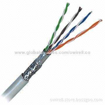 SFTP Cat5e cable with braiding twister pair